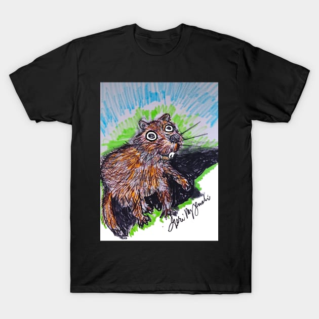 The Groundhog saw his shadow T-Shirt by TheArtQueenOfMichigan 